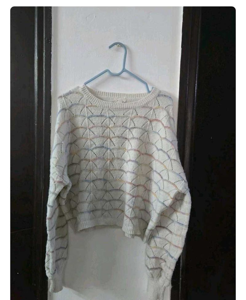 for shivani Cropped Knit Sweater bust 36