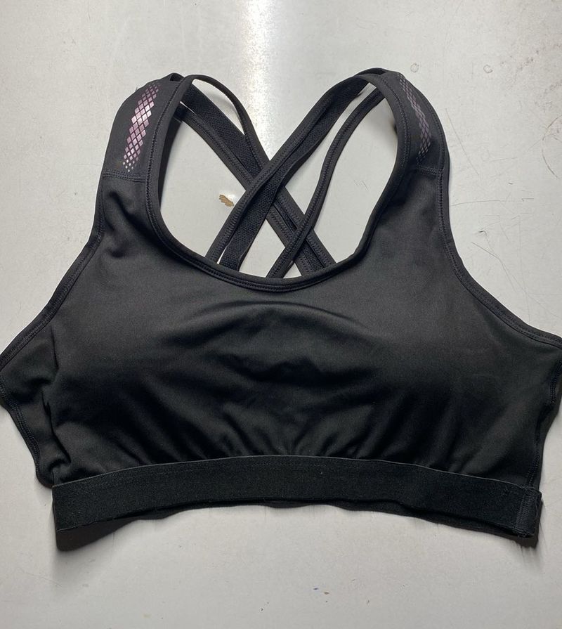 Bodywise padded Sports Bra (Black)