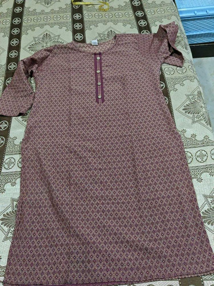 Maroon Patterned Kurti