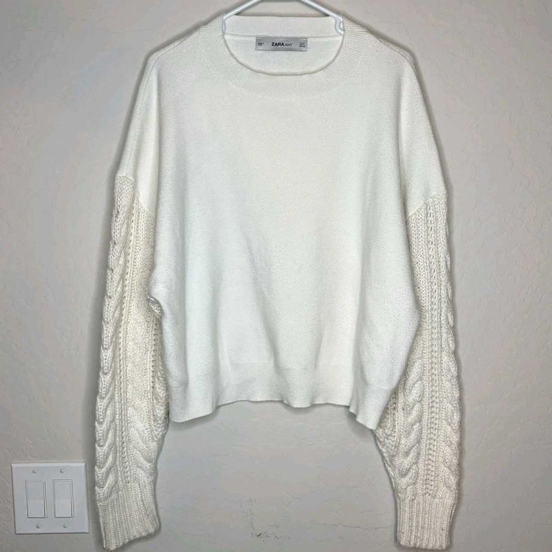 zara cable knit pullover