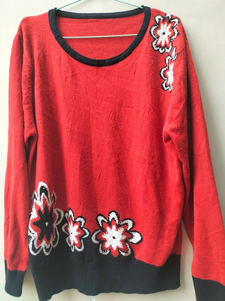 Orange Black Sweater