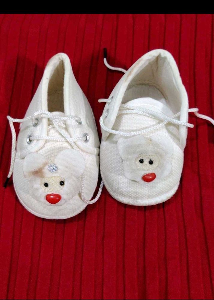 Infant White Booties