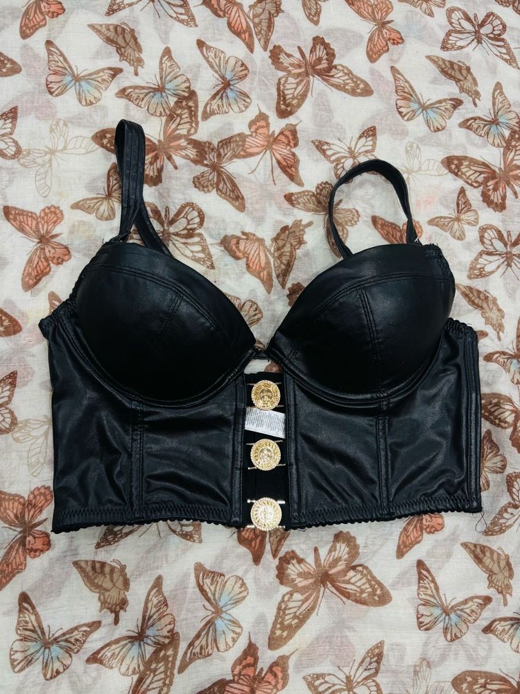 Black Leather Corset