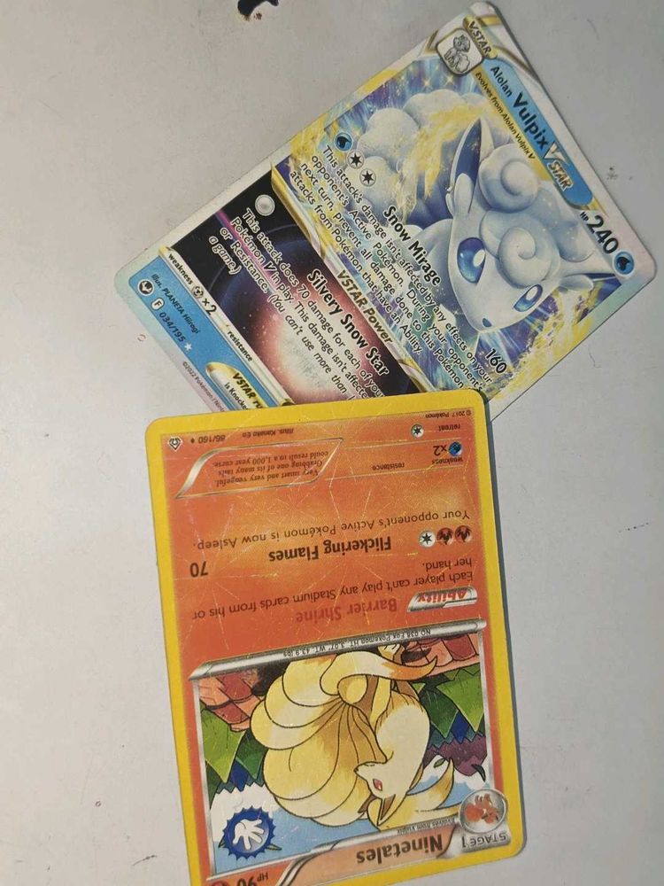 Ninetales And Vulpix Pokemon Cards