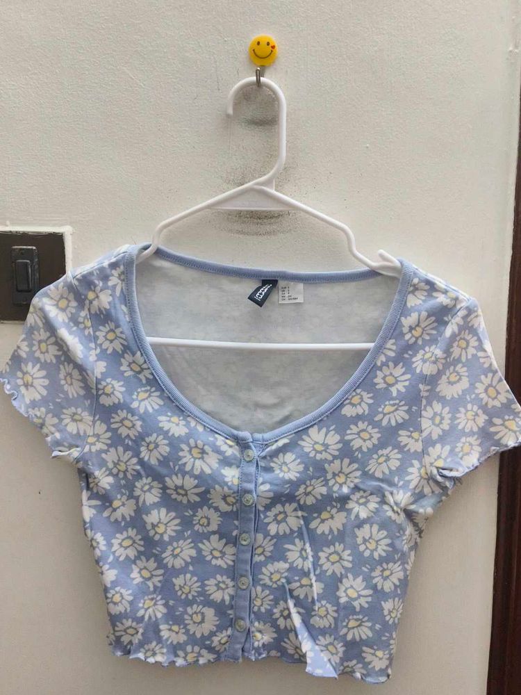 Floral Print Crop Top