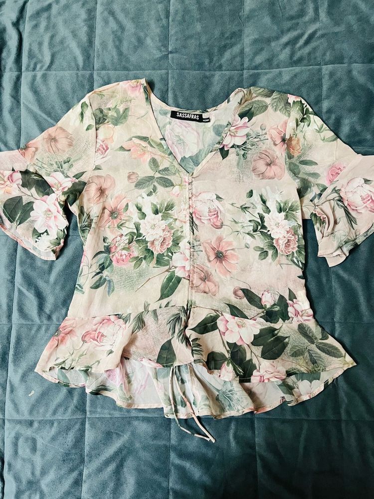 Beautiful Multicoloured Floral Print Top