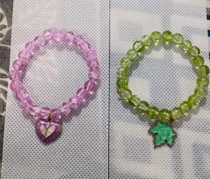 Beaded Charm Bracelets pack of 2