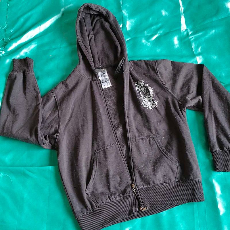 Grey Zip-Up Hoodie