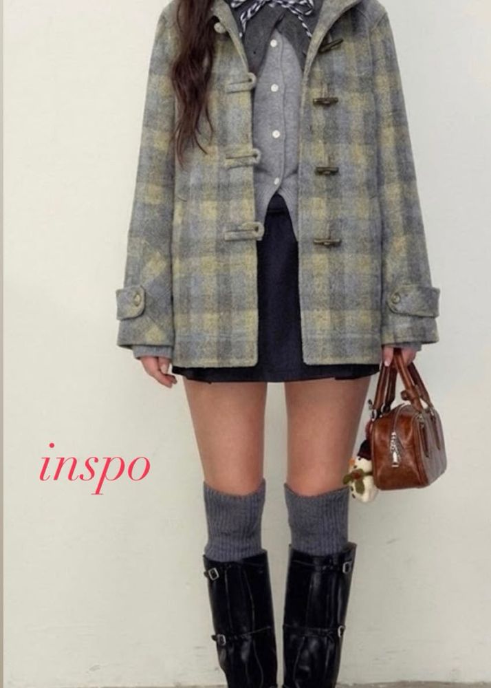 Plaid Duffle Coat - Stylish &amp; Warm