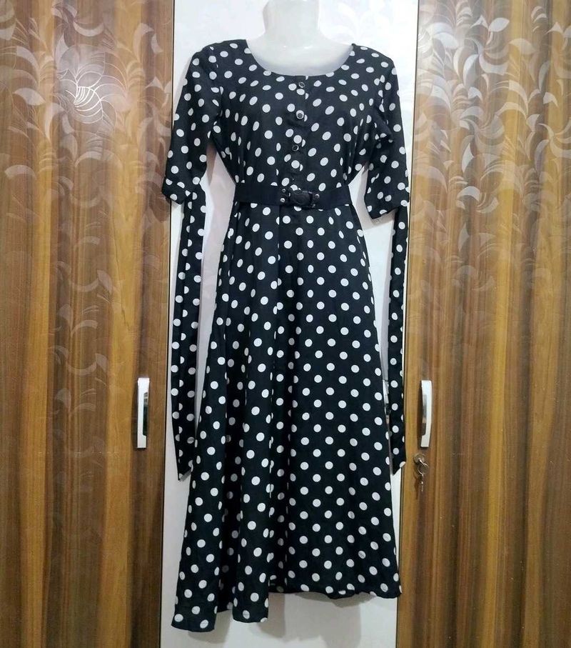 Polka Dot Midi Dress