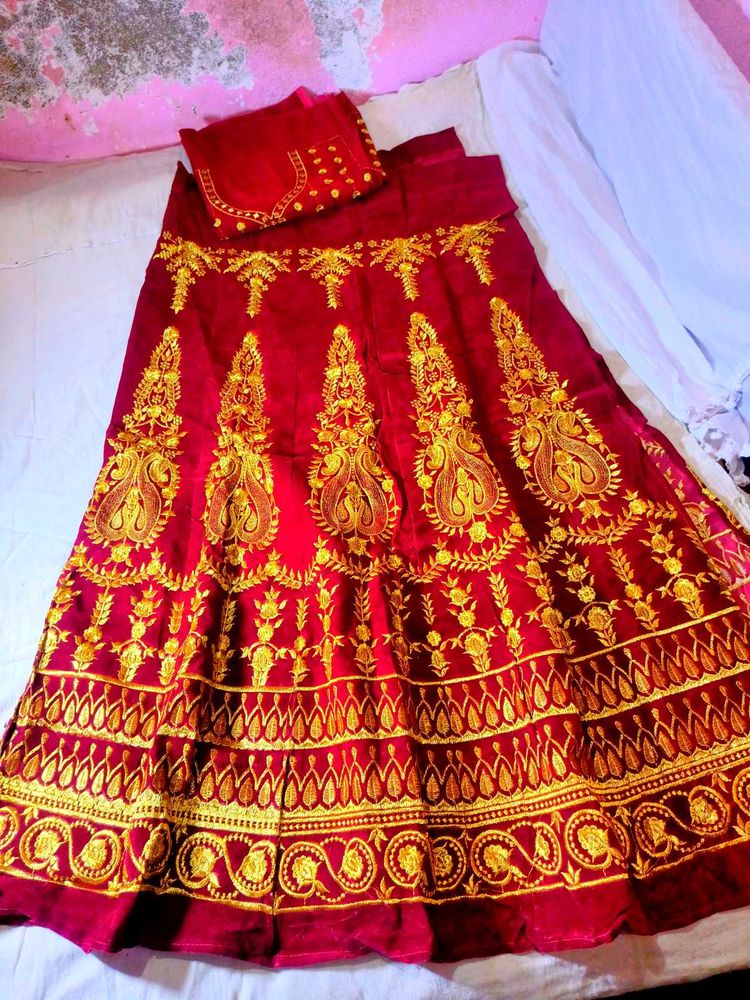 🆕semi Stitched Lahenga Choli For Women