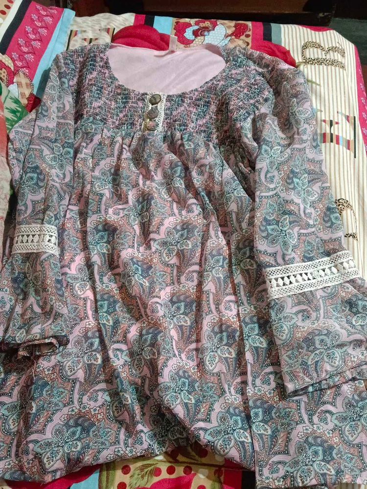 Floral Print Kurta