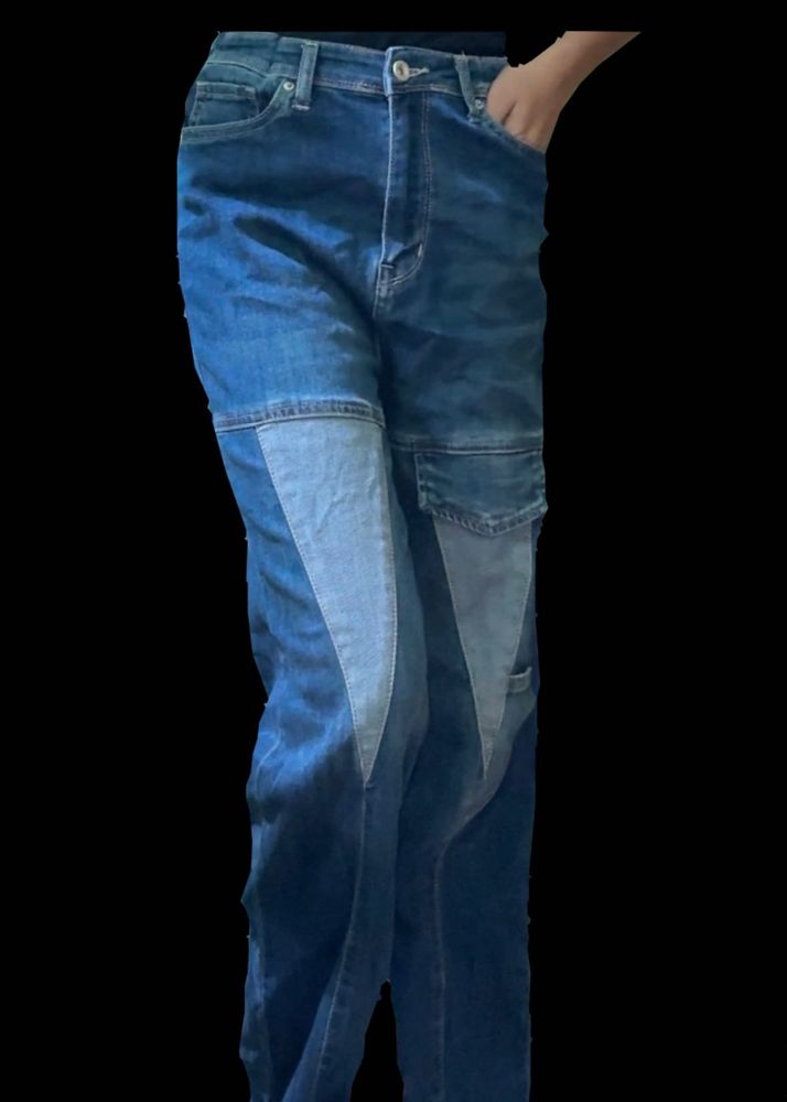 Unique Patchwork Denim Jeans
