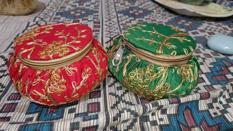 Embroidered Coin Purses - Set of 2