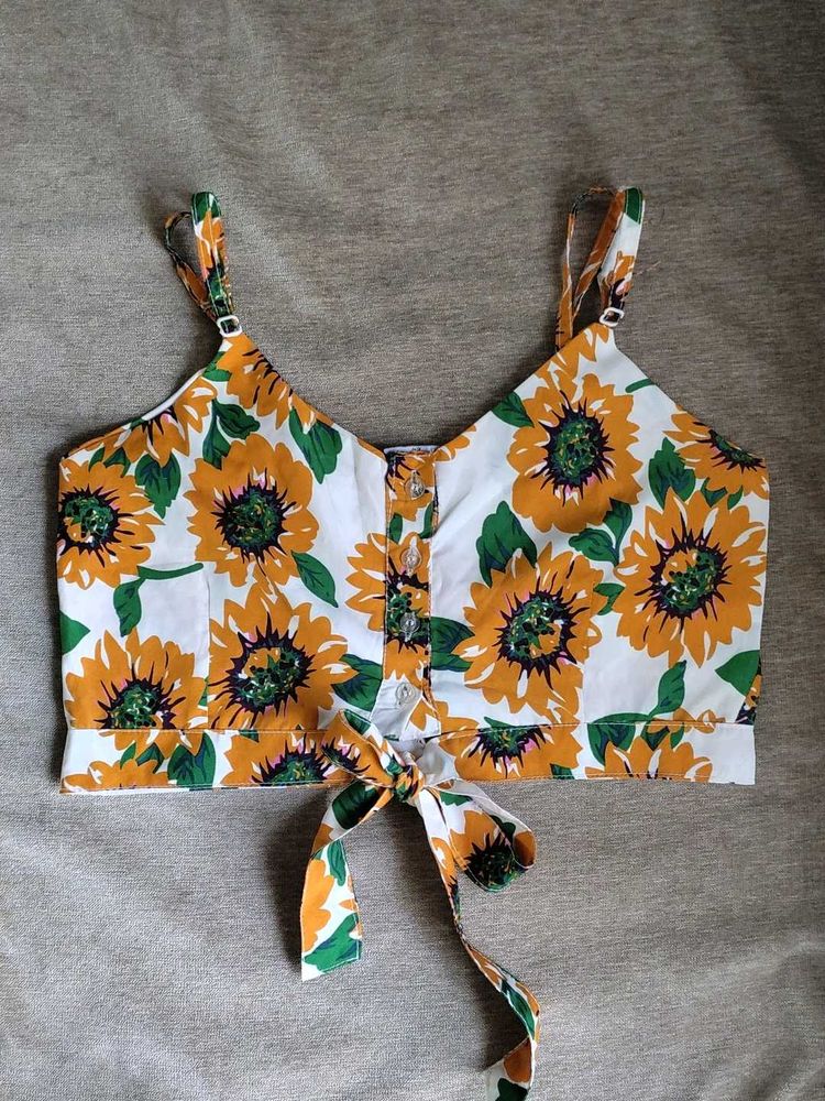 Sunflower Crop Top