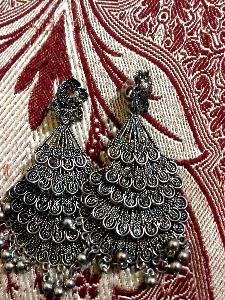 Peacock Jhumka Earrings