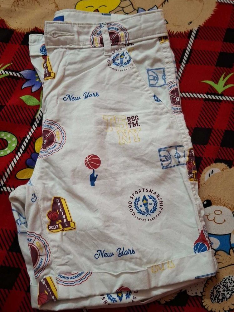 Patterned Athletic Shorts