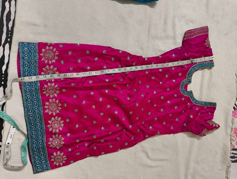 Pink Embellished Indian Dress