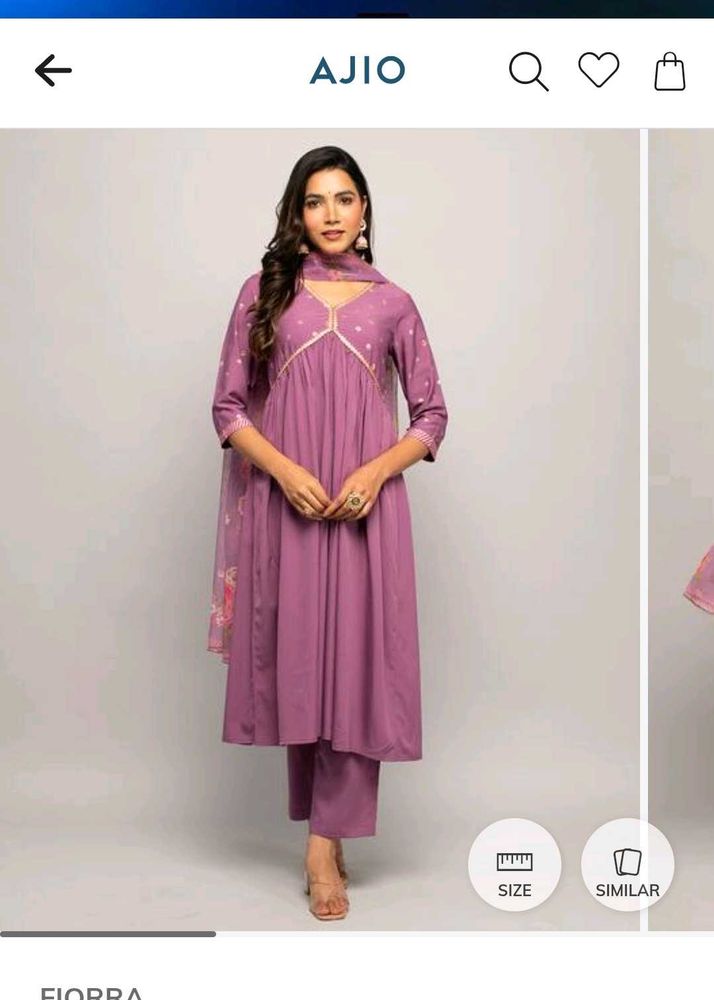 Fiorra Purple Ethnic Kurta Set