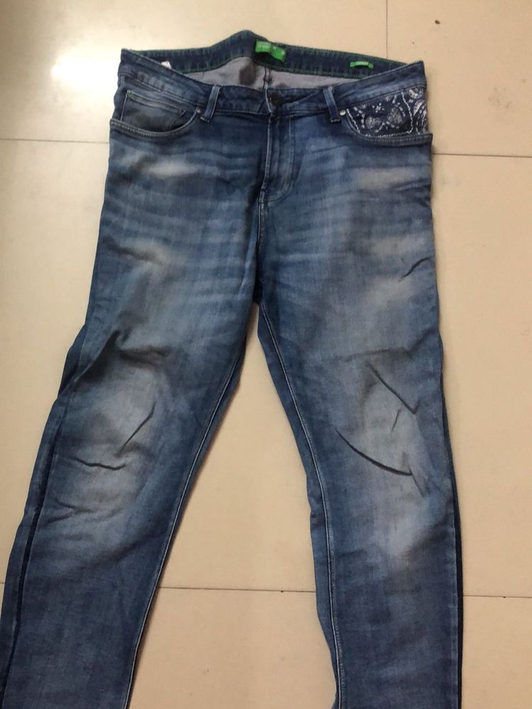 United Colors Of Benetton Blue Jeans