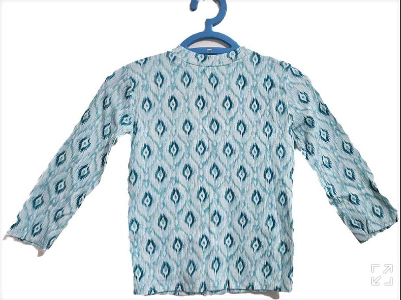 Sky Blue Printed Top