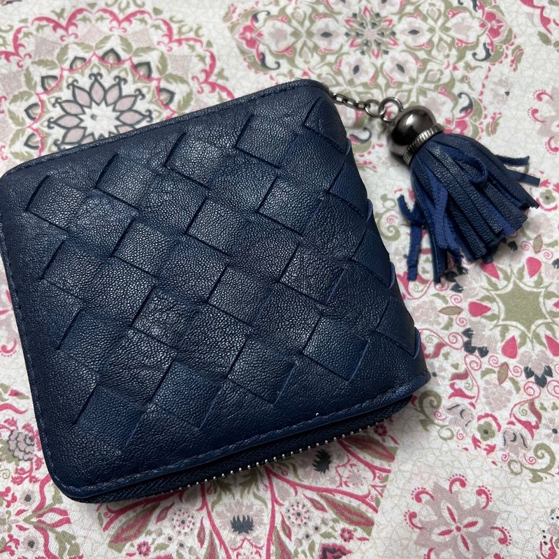 Navy Blue Classy Wallet With Multiple Pockets For Cards And Separate For Coins