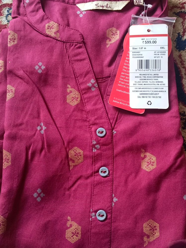 Xxl Sleeves Less Kurti