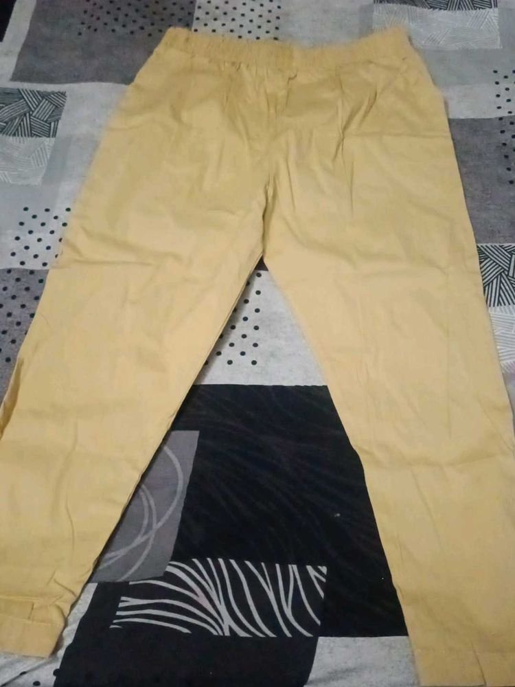 Casual Yellow Pants