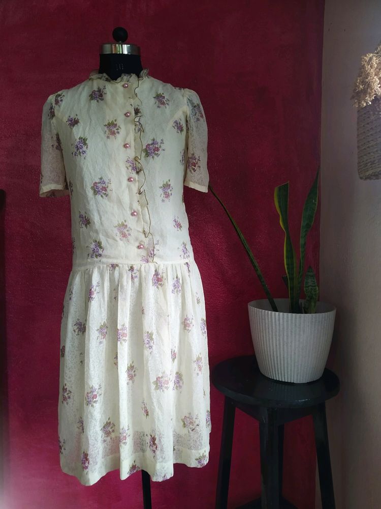 Korean Floral Dress