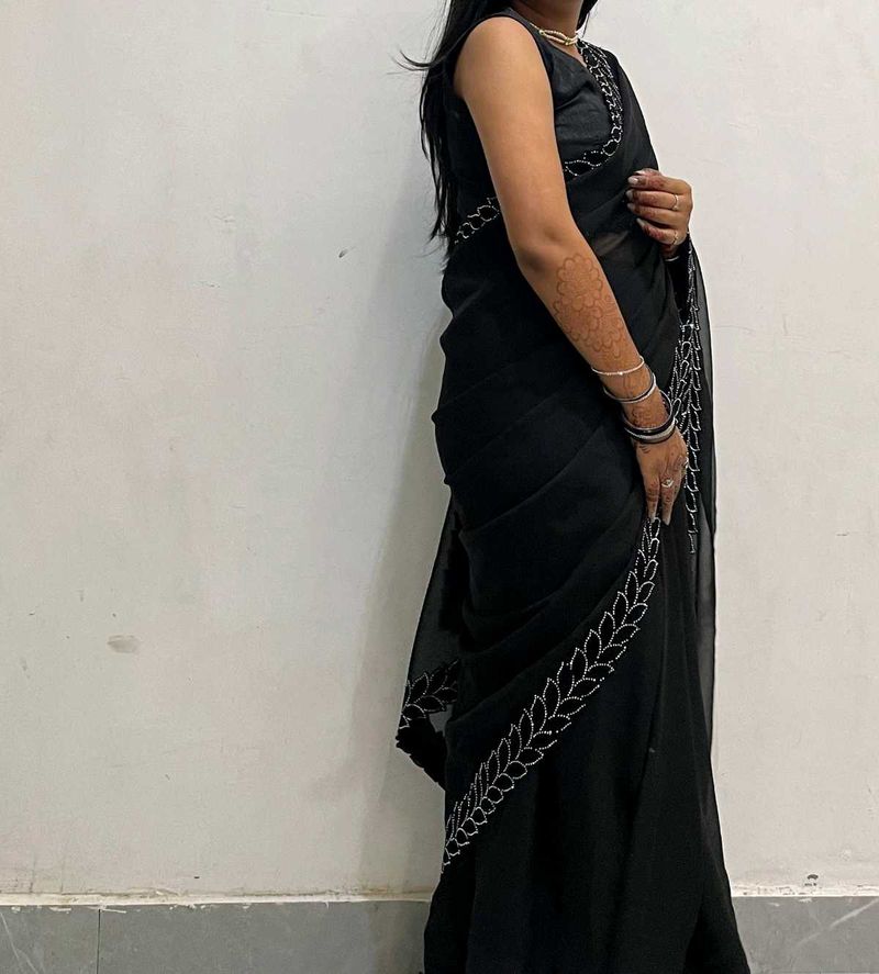 Elegant Black Saree