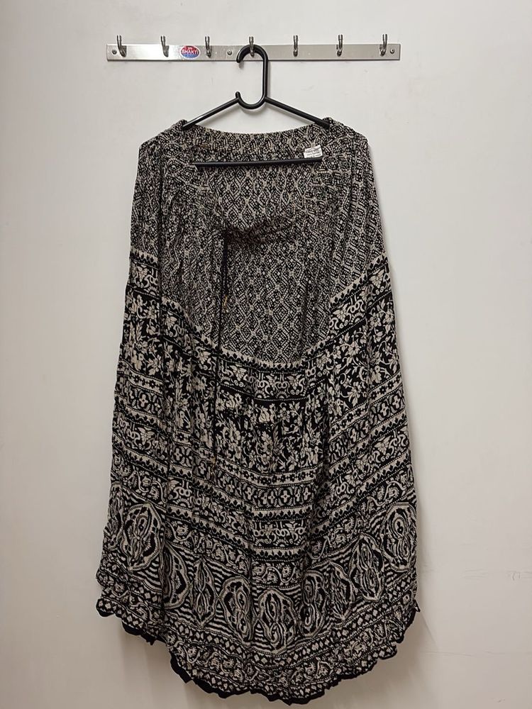 Boho Print Midi Skirt