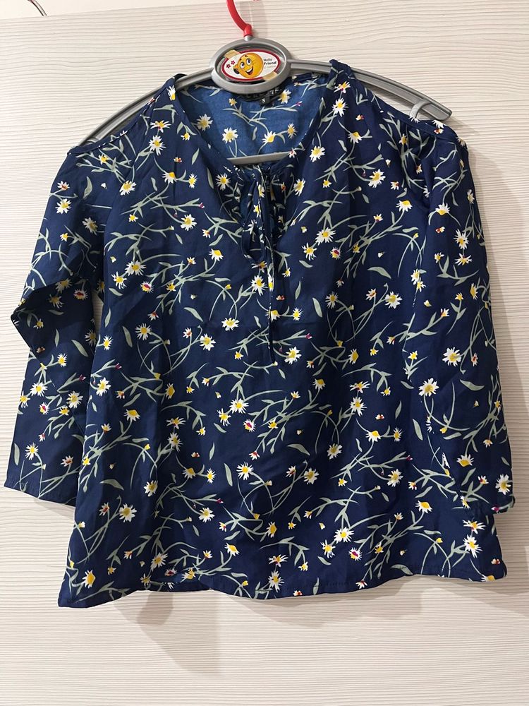 Blue Casual Top