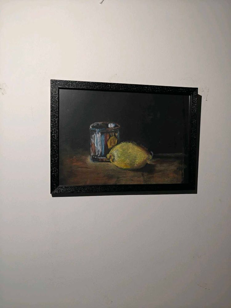 Framed Lemon Still Life Art