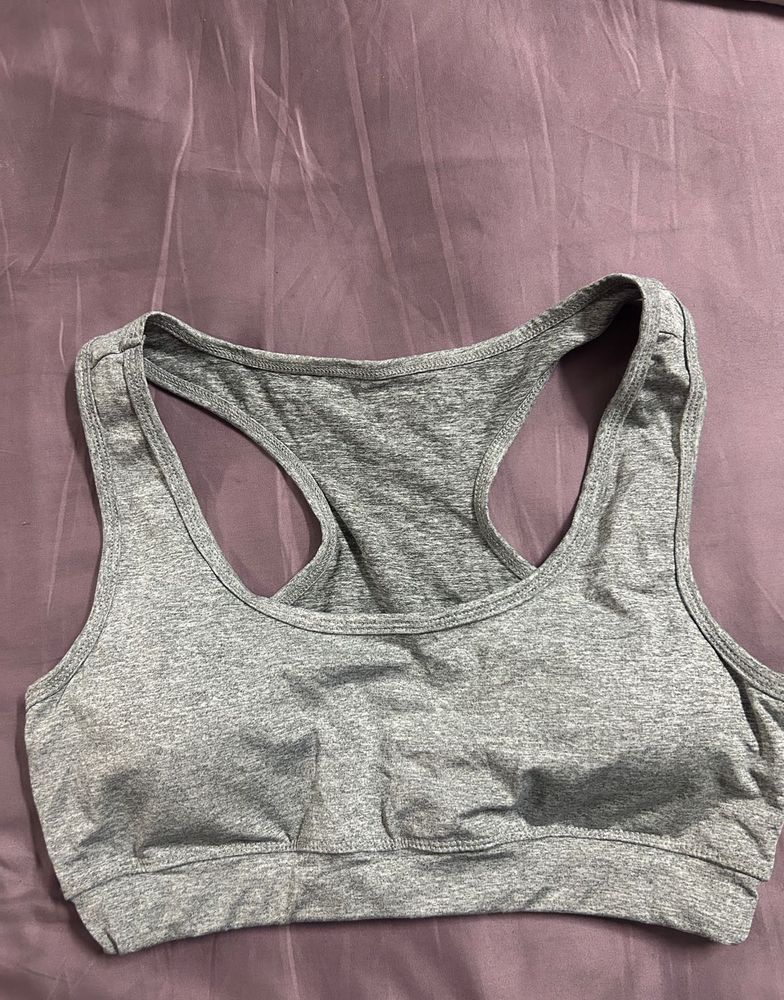 Gray Sports Bra