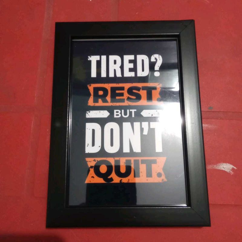 Motivational &#39;Don&#39;t Quit&#39; Framed Print