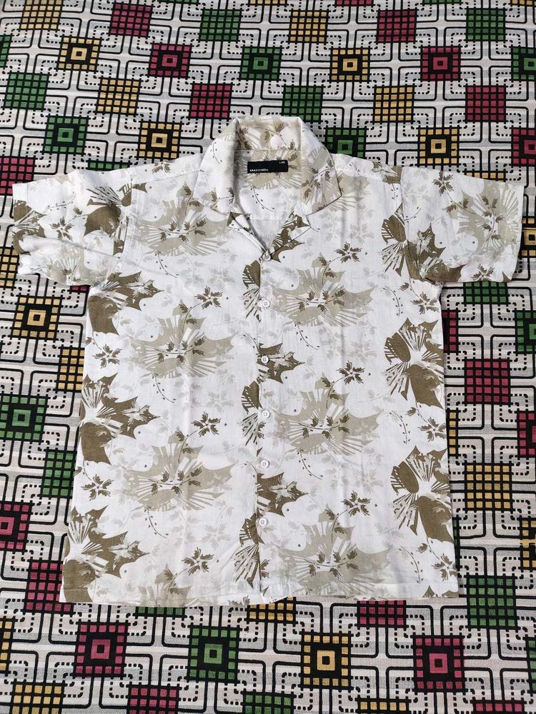 Men Botanical Print Shirt