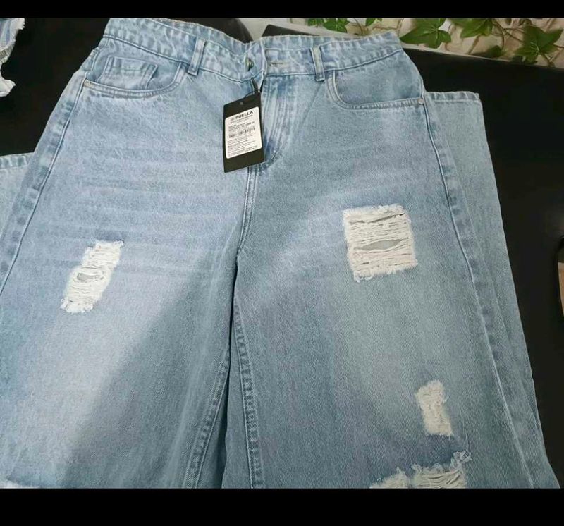 Women Flared High Rise Dark Blue Jeans