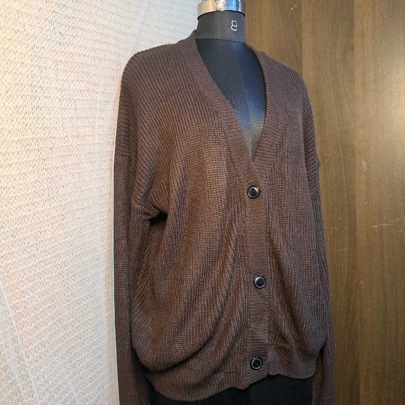 Brown Knit Cardigan