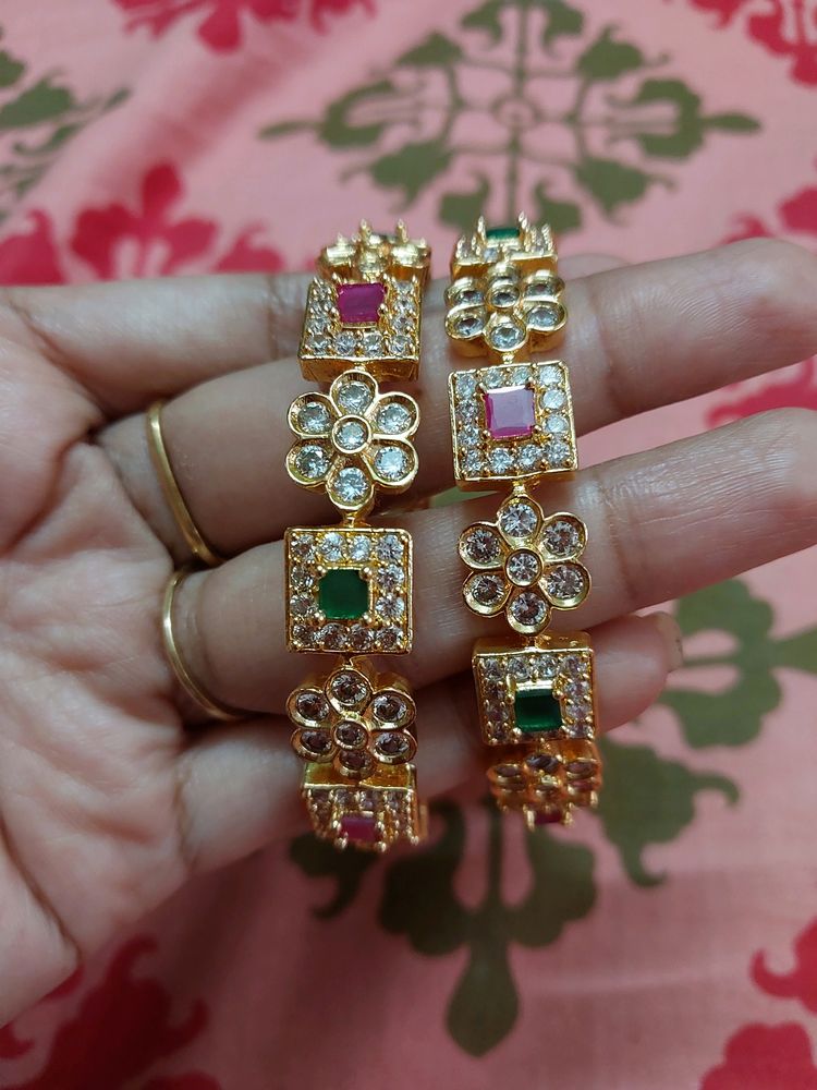 Beautiful One Gram Multistone Bangle. New. Size 2.6