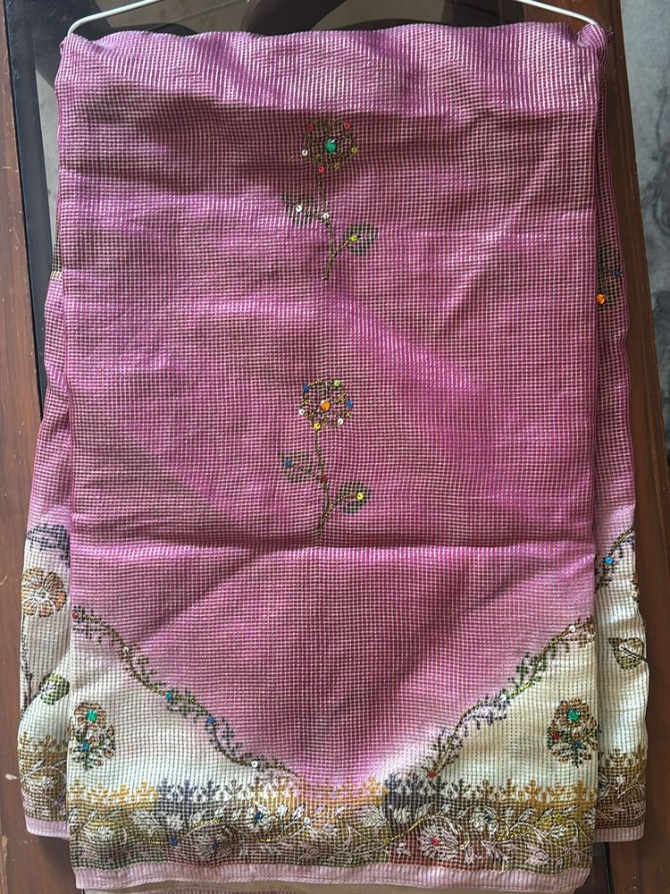 Beautiful Super Net Saree With Embroidery