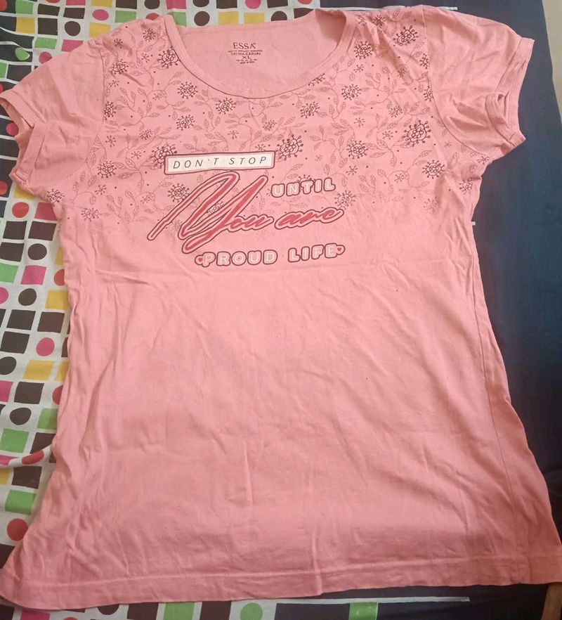 Pink Graphic Print T-Shirt