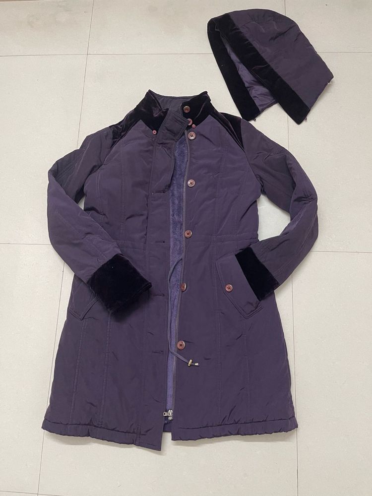Purple Coat With Hood