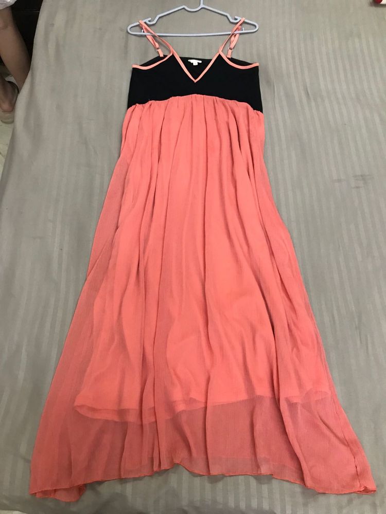 Coral Maxi Dress Fits S/M