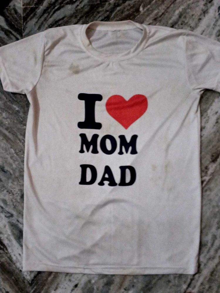 &#34;I Love Mom Dad&#34; T-Shirt Father Day Special