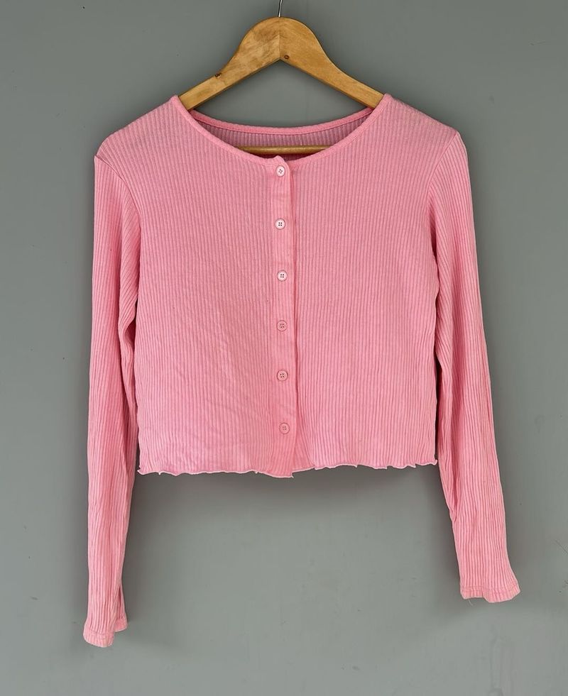 Cute Pink Cardigan Top