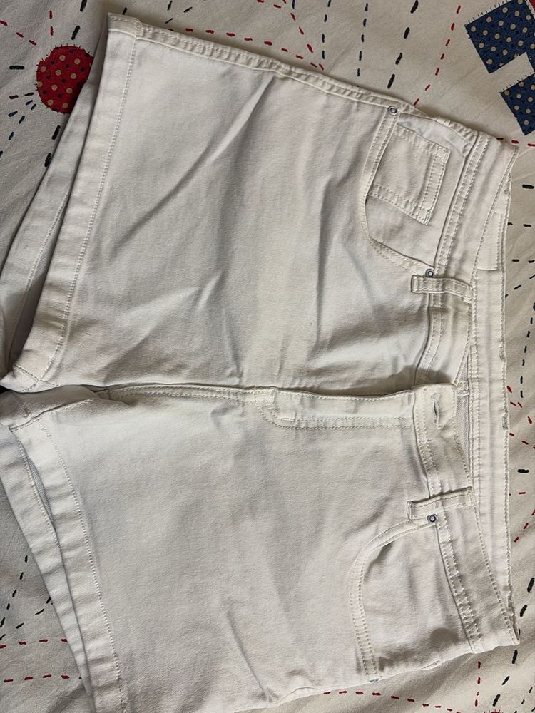 White Denim Shorts
