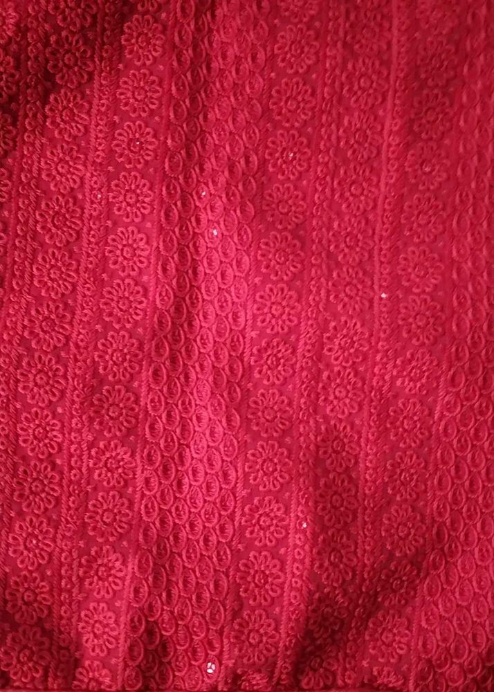 Red Full Stitched Salwar Suit