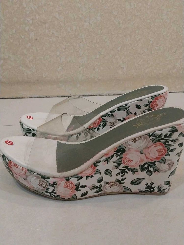 Floral Wedge Heels