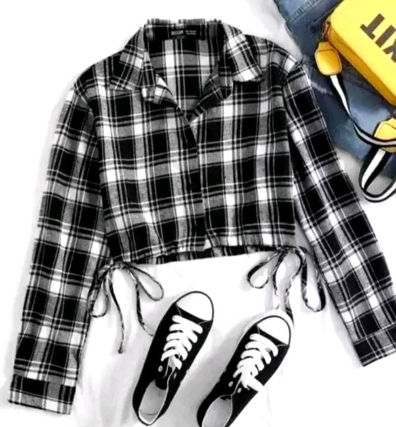 Check Shirt Crop &amp; Tunics