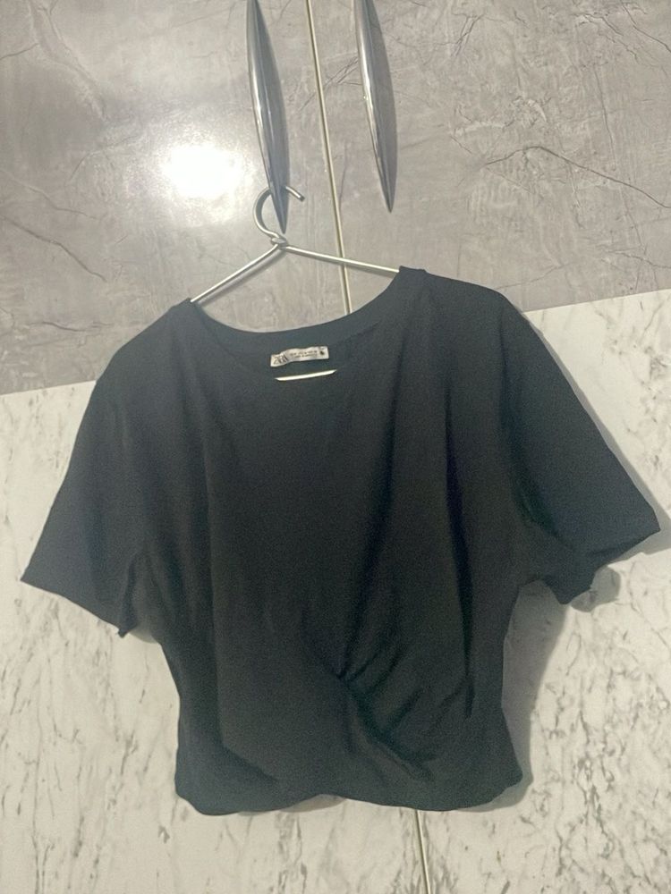 Zara Black Crop Top